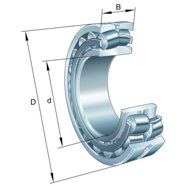 Double-row spherical roller bearing Cylindrical bore for vibrating screens